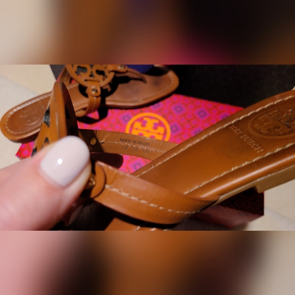 Tory Burch Brown Miller Sandals Size 8 - Picture 5 of 10